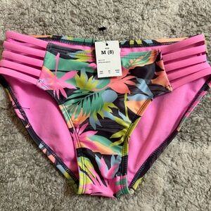 Tropical Print Bikini Bottoms S-8M , NWT..#842